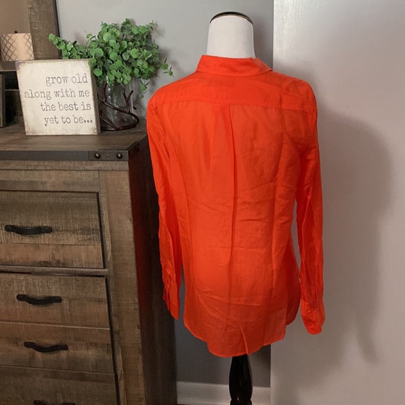 Lauren Ralph Lauren silk blend Button up Blouse M - Picture 3 of 9